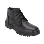 Bota De Couro Masculina Preta Bico Reforçado