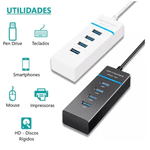 HUB USB 4 PORTAS PRETO