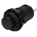 Chave Push Button Sem Trava NA 2A 2 Terminais Preto