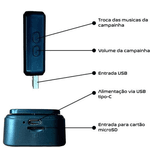 Campainha de Vídeo Inteligente á prova d'água KP-CA203