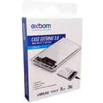 Case HD 2.5 e SSD SATA Notebook Externo 3.0 Exbom
