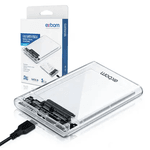 Case HD 2.5 e SSD SATA Notebook Externo 3.0 Exbom
