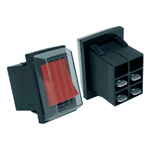 Chave Gangorra 2 Posições MARGIRIUS 30.223 15A Liga/Desliga Vermelho (Com capa) 