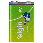 Bateria 9V Alcalina ELGIN