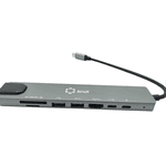 HUB USB Tipo-C 8 em 1 Lotus - LT-T801