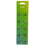 Bateria LR41 1,5V Elgin - Cartela com 10un.