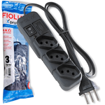 Filtro de Linha 3 Tomadas 1M Preto