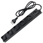 Filtro de Linha 5 Tomadas 1M Metal Preto