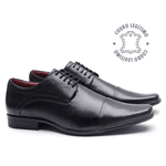 Sapato Social Couro Confort com Verniz Colmeia Preto - 0500PU