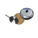 Kit Pizza Para Churrasqueira Com Pá de Pizza Alumínio, Pedra Refratária 35cm e Abafador Polido