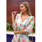 Vestido Chiffon Floral Luzia Fazzolli