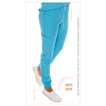  Calça Jogger de Gabardine – Turquesa