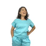 Scrub Cirúrgico Feminino Trendy - Verde Água (blusa avulsa)