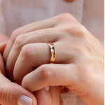 Alianças de casamento e noivado em ouro 18k 750 Côncova 4.5 mm