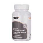 Cálcio + Vitamina D3 + K2 em 60 Cápsulas HND