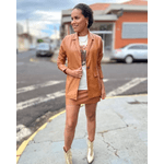 Blazer Couro eco Caramelo