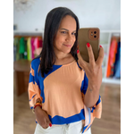 Blusa Nayara Estampada Azul