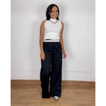Calça Alfaiataria Crepe Preta