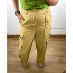Calça Pantalona Cargo Caramelo