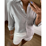 Camisa Listrado Cinza