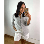 Camisa Listrado Cinza