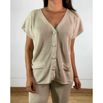 Conjunto Trico Thaise Areia