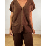 Conjunto Trico Thaise Marrom
