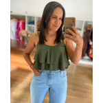 Cropped Naide Verde Militar