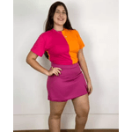 Short Saia Alfaiataria Rosa