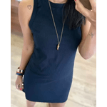 Vestido Canelado Preto 
