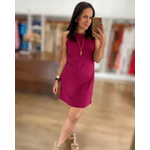 Vestido canelado Bordo