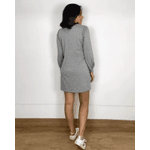 Vestido Chloe Bordado Cinza