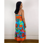 Vestido Taila Estampado Azul Claro