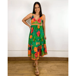 Vestido Taila Estampado Verde
