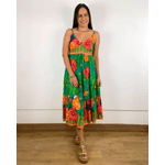 Vestido Taila Estampado Verde