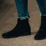 Bota Chelsea Boots Slim Em Couro Camurça Legitimo