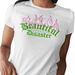 T-shirts Feminina Camiseta Baby Look Beautiful Disaster