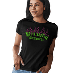 T-shirts Feminina Camiseta Baby Look Beautiful Disaster