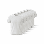 Kit 5 Camisetas Algodão Premium Branca