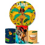 Trio de Capas Cilindros + Painel Veste Fácil Tema Roda de Samba
