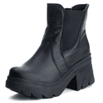 Bota Coturno Chelsea Feminina Couro Legitimo Preto - REF: 6729