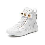 Tenis Sneaker Bawmi Cano Alto Feminino Branco com Piramide