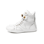 Tenis Sneaker Bawmi Cano Alto Feminino Branco com Piramide