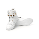 Tenis Sneaker Bawmi Cano Alto Feminino Branco com Piramide