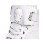 Tenis Sneaker Bawmi Cano Alto Feminino Branco com velcro