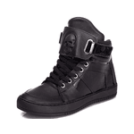 Tenis Sneaker Bawmi Cano Alto Feminino Preto com velcro
