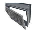 Porta Alçapão/Portinhola De Aço Laminado com Abertura Esquerdo Cinza 60X80 Cm