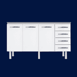 Armário Gabinete Para Cozinha Branco Vitralfer 1.50 metros 