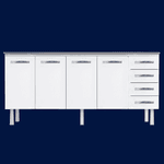 Armário Gabinete Para Cozinha Branco Vitralfer 2.00 metros 