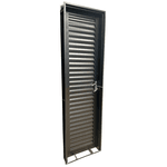 Porta De Aço Laminada Abertura Esquerda Cinza 210x60 Cm